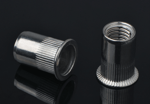 Countersk stainless steel kepala knurled body rivet nuts terbuka