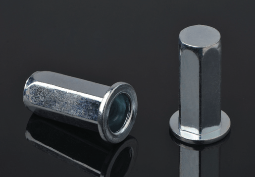 Baja datar kepala hex hex body rivet mur jenis ujung tertutup