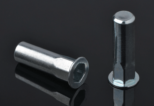 Baja datar kepala body-hex body rivet nut jenis ujung tertutup