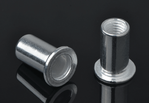 Aluminium datar kepala bundar body polos paku keling jenis terbuka