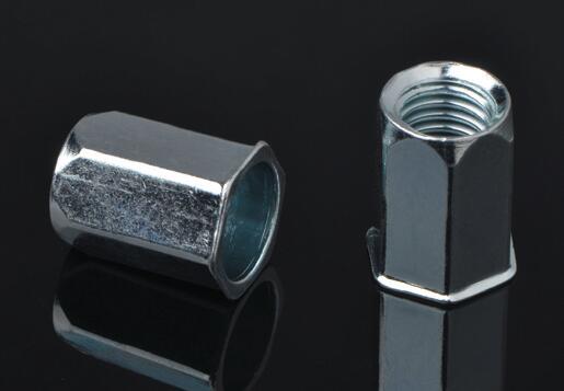 Baja mengurangi hex head full-hex body rivet nut tipe terbuka
