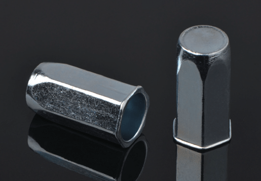 Baja mengurangi hex head full-hex body rivet mur tipe ujung tertutup